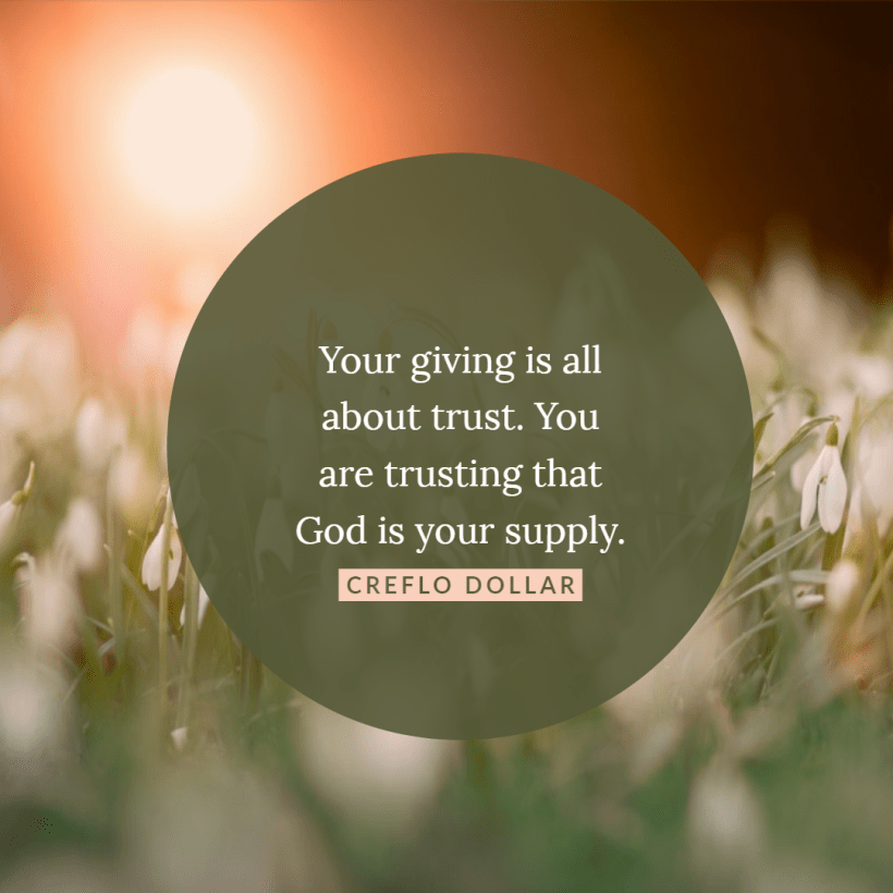 Giving is trusting